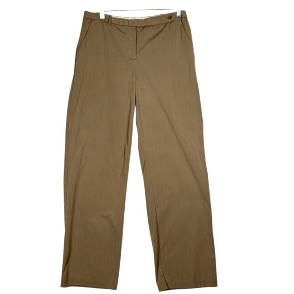 Worthington Womens Taupe Brown Straight Leg Stretch Dress Pants Size 8 Office